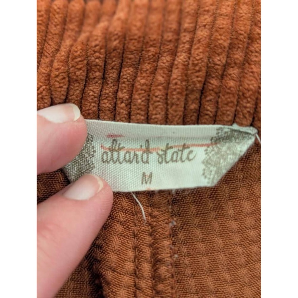 Altar'd State Rust Corduroy Lounge Shorts Womens Medium Cozy Boho - Picture 3 of 5